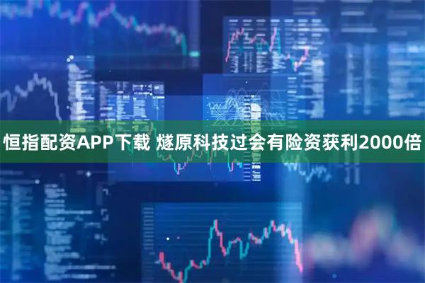 恒指配资APP下载 燧原科技过会有险资获利2000倍